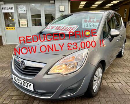 VAUXHALL MERIVA 1.4 16V Exclusiv **JUST FULLY SERVICED BY US**HIGHER UP FOR ACHING KNEES**